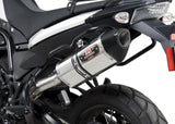 Yoshimura R-77 Street Stainless Slip-On Muffler w/Stainless Sleeve/Carbon End Cap for BMW F800GS/F700GS 11-15