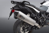 Yoshimura RS-4 Street Stainless Works Finish Slip-On Muffler w/Stainless Sleeve/Carbon End Cap for KTM 1090/1190/1290 Adventure