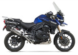 Yoshimura RS-4T Street Stainless Slip-On Muffler w/Stainless Sleeve/Stainless End Cap for Triumph Tiger Explorer 12-13