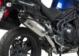 Yoshimura RS-4T Street Stainless Slip-On Muffler w/Stainless Sleeve/Stainless End Cap for Triumph Tiger Explorer 12-13