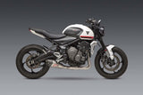 Yoshimura AT2 Street Stainless Slip-On Muffler w/Stainless Sleeve/Carbon End Cap for for Triumph Trident 2021