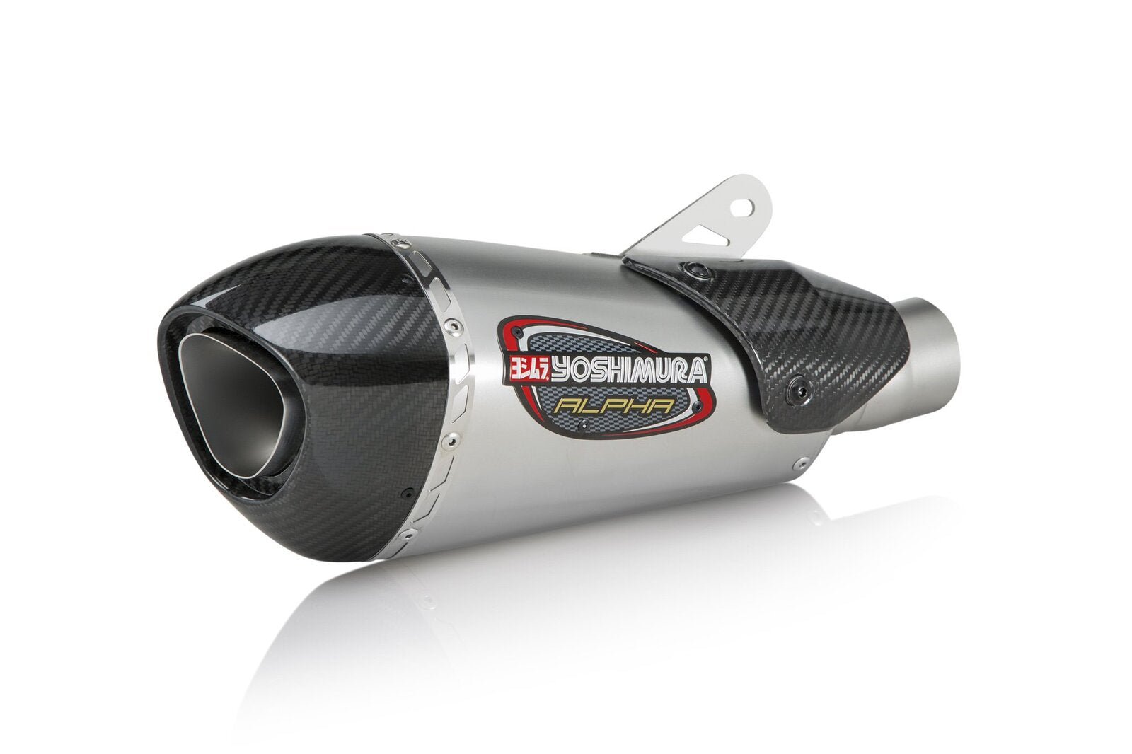 Yoshimura Alpha T Street Stainless Works Finish Slip-On Muffler w