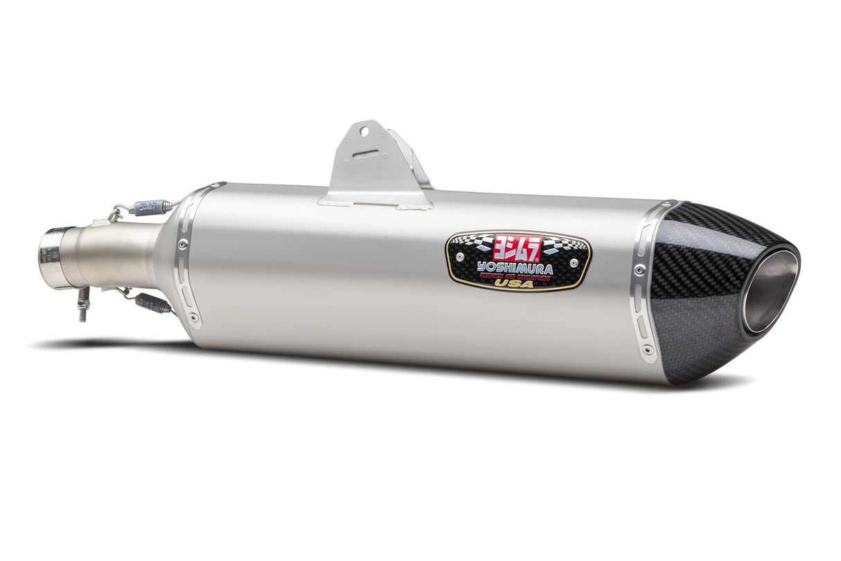 Yoshimura R-77 Race Stainless Works Finish Slip-On Muffler w/Stainless Sleeve/Carbon End Cap for Husqvarna 701/KTM 690 R