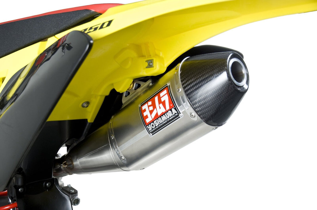 Yoshimura RS-4 Signature Stainless Slip-On Muffler w/Aluminum Sleeve/Carbon End Cap for Suzuki RM-Z250 10-18