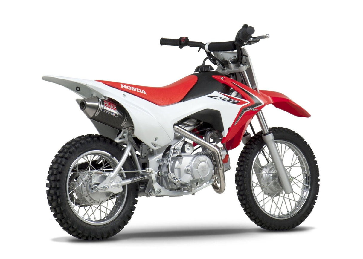 Yoshimura RS-2 Enduro Stainless Full Exhaust System w/Carbon Sleeve/Stainless End Cap for Honda CRF110F 13-18