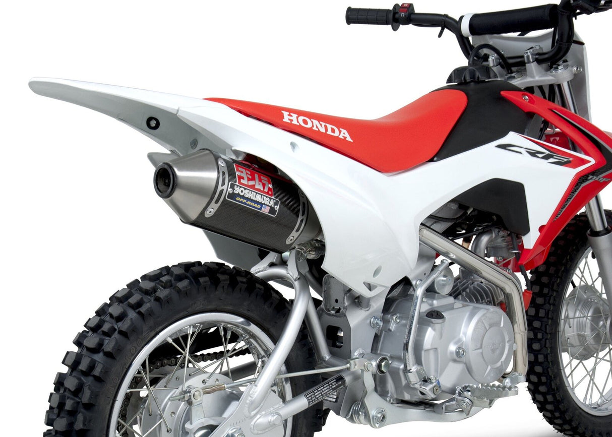 Yoshimura RS-2 Enduro Stainless Full Exhaust System w/Carbon Sleeve/Stainless End Cap for Honda CRF110F 13-18