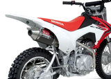 Yoshimura RS-2 Enduro Stainless Full Exhaust System w/Carbon Sleeve/Stainless End Cap for Honda CRF110F 13-18