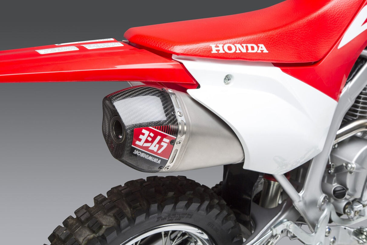 Yoshimura RS-9T Enduro Stainless Full Exhaust System w/Stainless Sleeve/Carbon End Cap for Honda CRF125F 19-20