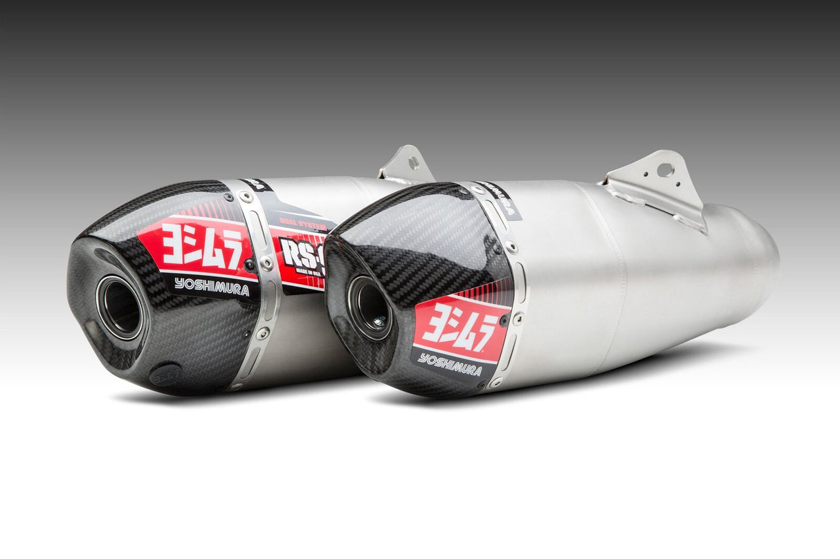 Yoshimura RS-9T Signature Stainless Slip-On Muffler w/Stainless Sleeve/Carbon End Cap for Honda CRF450R/RX 17-18