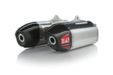 Yoshimura RS-9 Signature Titanium Dual Slip-On Mufflers w/Aluminum Sleeve/Carbon End Cap for Honda CRF250R 14-17