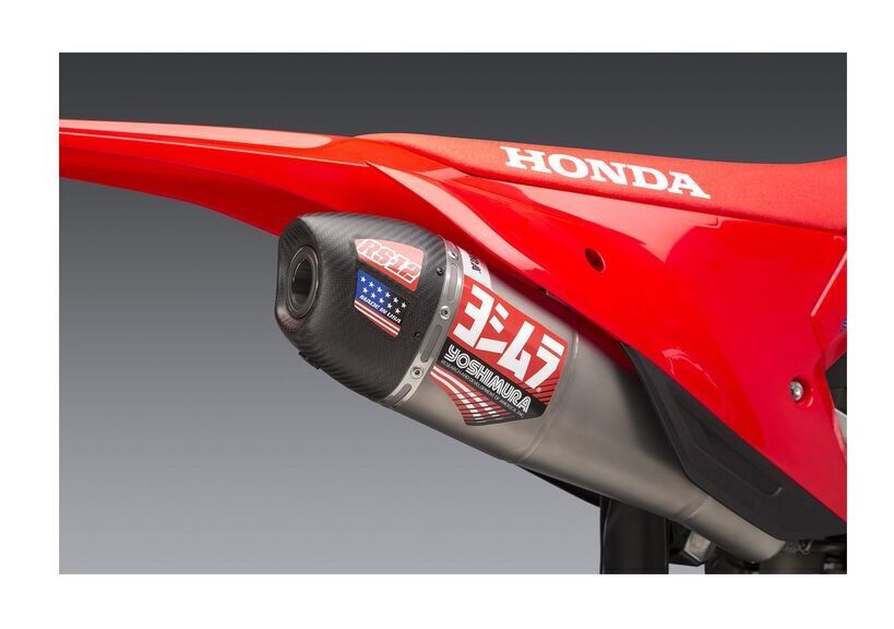 Yoshimura RS-12 Signature Stainless Slip-On Muffler w/Stainless Sleeve/Carbon End Cap for Honda CRF250R 2022