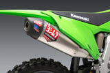 Yoshimura RS-12 Street Stainless Slip-On Muffler w/Aluminum Sleeve/Stainless End Cap for Kawasaki KX250F/KX250X 21-22