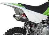 Yoshimura RS-2 Enduro Stainless Full Exhaust System w/Carbon Sleeve/Stainless End Cap for Kawasaki KLX110/L 02-21/Suzuki DR-Z110 03-05