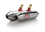 Yoshimura RS-2 Signature Stainless Dual Slip-On Mufflers w/Stainless Sleeve/Stainless End Cap for Can-Am Maverick 2013