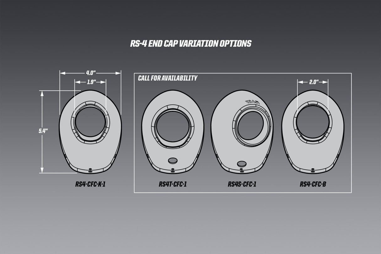 Yoshimura YO-RS4-CFC Carbon End Cap Cover for RS-4 Mufflers