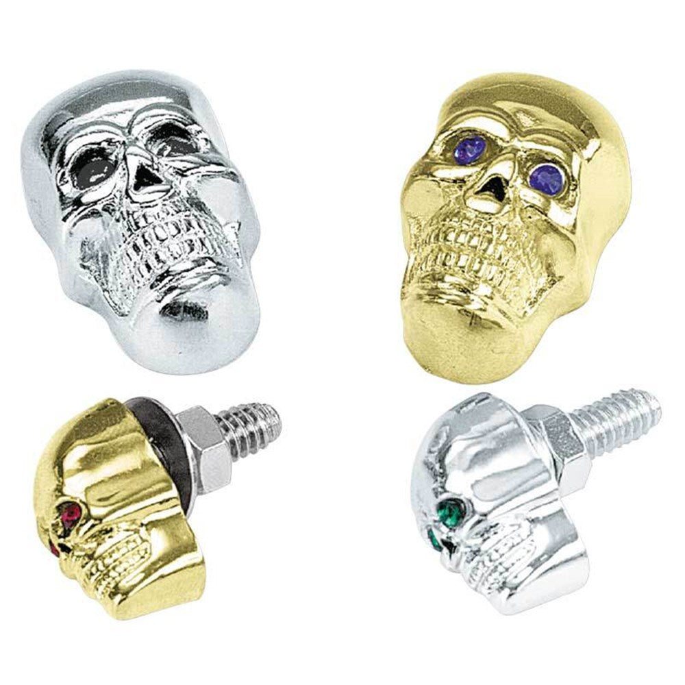 Zodiac Z011255 Bad Bones Studded Skulls Krommet Chrome (10 Pack)