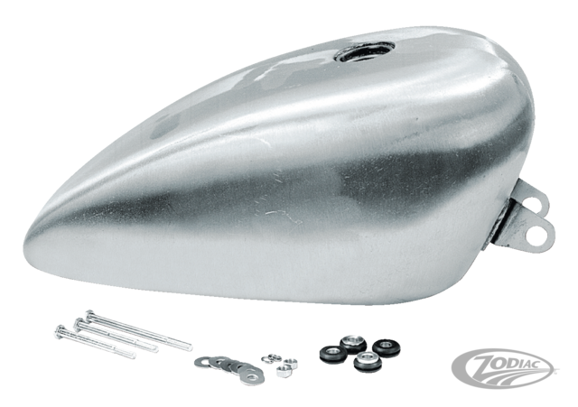 Zodiac Z011701 Late Style Rolled Edge King 3.4Gal Gas Tank for Sportster 82-94 w/Screw-In Type Gas Caps (style B)