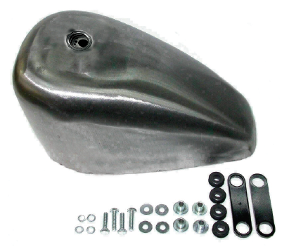 Zodiac Z012854 Bobber Style 2.4Gal Gas Tank w/Universal Mount & Screw-In Type Bung