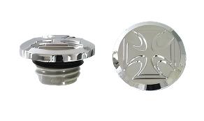 Zodiac Z022082 Right Hand Maltese Cross Vented Gas Cap for H-D 82-96 Models