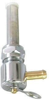 Zodiac Z022600 High Flow Left Side Single Outlet Spigot 22mm Nut Petcock Chrome for Big Twin/Sportster 75-Up Carb Models