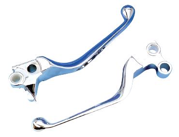 Zodiac Z053114 Wide Brake & Clutch Lever Set Chrome for Softail 96-14/Touring 96-07/Dyna 96-17/Sportster 96-03