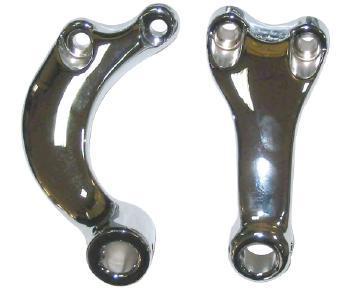 Zodiac Z057098 Front Footpeg Mount Bracket Chrome for Sportster 04-22