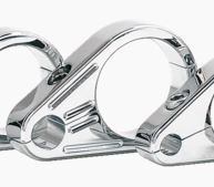 Zodiac Z061004 Ball Milled Cable Clamp Chrome for Clutch Cables & Mounts to most 2" Aftermarket Frames