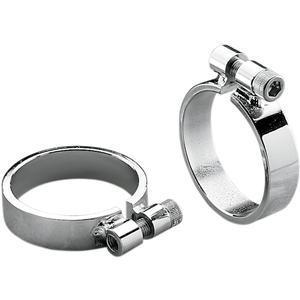 Zodiac Z061112 Exhaust Clamps Chrome for Sportster 57-85