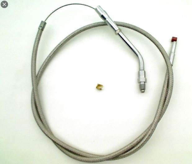 Zodiac Z114216 Stainless Steel 38 1/2" Throttle Cable for Big Twin 81-89/Sportster 81-85