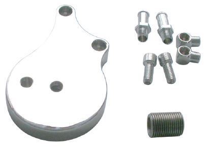Zodiac Z120116 Chrome Slimline Oil Filter Mount for Big Twin Models Evo 1992-99