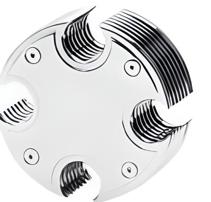 Zodiac Z120131 Round Maltese Cross Style Air Cleaner Chrome