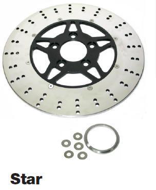 Zodiac Z144828 Chromestar Disc Rotors for Harley 84-Up -