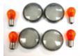 Zodiac Z161036 Indicator Smoked Turn Signal Lens Kit for most Big Twin/Sportster 02-Up