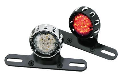 Zodiac Z161403 Custom LED Tail Light w/Slotted Portholes Black w/Clear Cuts