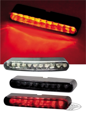 Zodiac Z161701 Custom LED Tail Light w/Turn Signal Black w/Smoke Lens & Amber LEDs