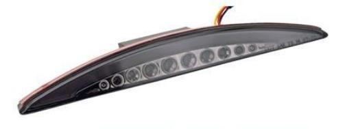 Zodiac Z163055 Breakout Chopped LED Tail Light w/Smoke Lens & Red LEDs