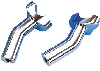 Zodiac Z241144 Pull Back 4 1/2" Tall Riser Set Chrome for FXS/FXB 77-81/FXST/FXSTC 84-16 Models w/1" Handlebars