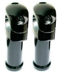 Zodiac Z241593 Fat 5" Tall Risers Chrome w/Individual Top Clamp for 1 1/4" Handlebars