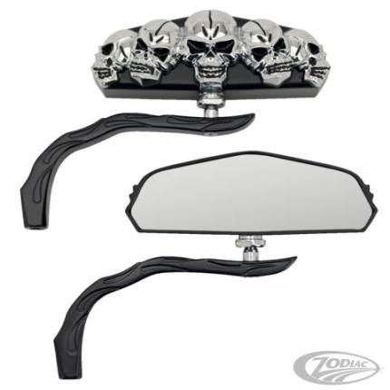 Zodiac Z270658 Skull-Vision Mirror Set Black