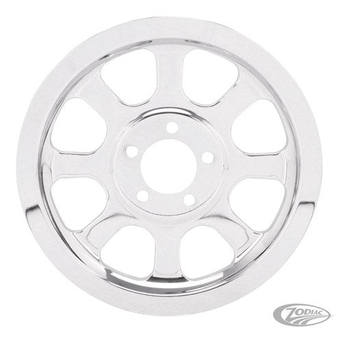 Zodiac Z302104 Pulley Cover Chrome for Softail 00-05 w/ 1-1/8" Pulley