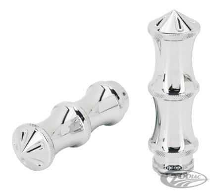 Zodiac Z351414 Miami Billet Grip Set Chrome