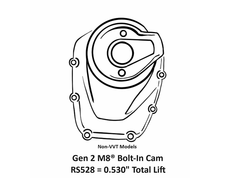 Zippers Z413-829 Red Shift 528 Chain Drive Camshaft for Gen 2 Milwaukee-Eight 24-Up