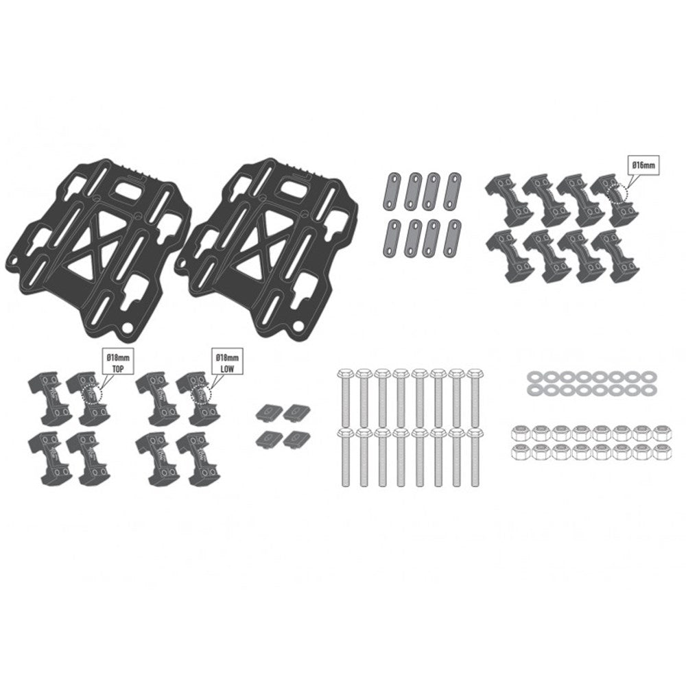 Givi ZGRT709FS Mounting Plates & Kit for GRT709 Canyon Side Bags