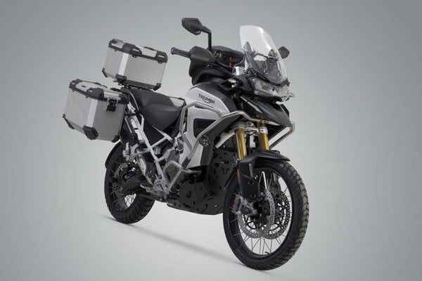 SW-Motech SW-ADV1190575102-S TRAX ADV Silver Adventure Luggage Set for Triumph Tiger 1200 Rally /Tiger 1200 GT Explorer 22-Up