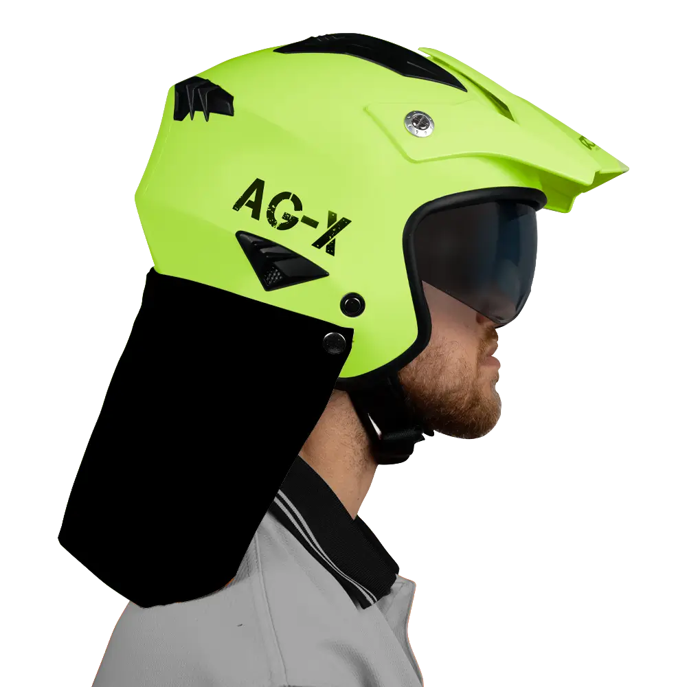 RXT AG-X Solid Gloss Fluro Yellow Helmet