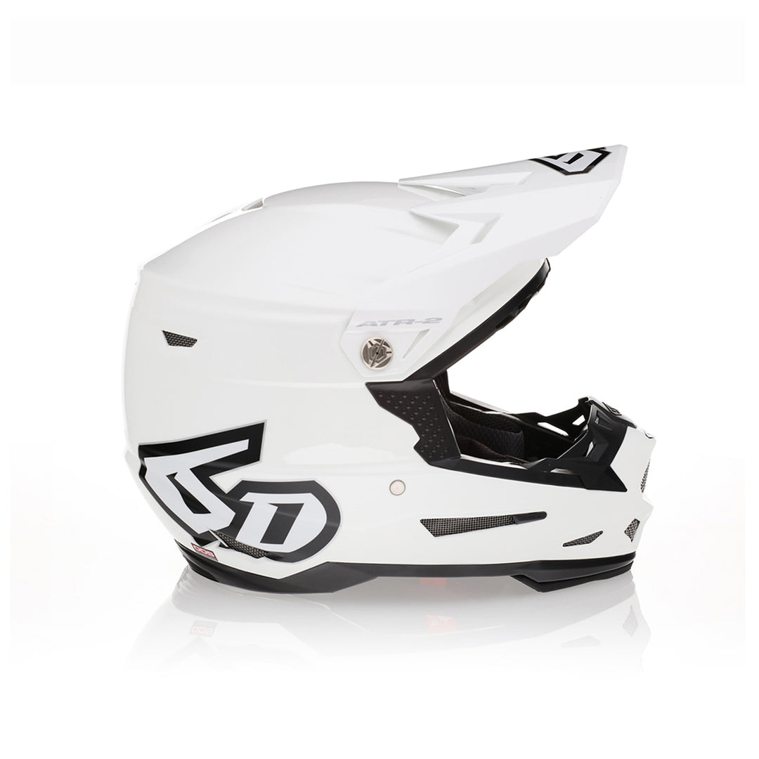 6D ATR-2 Solid Gloss White Helmet