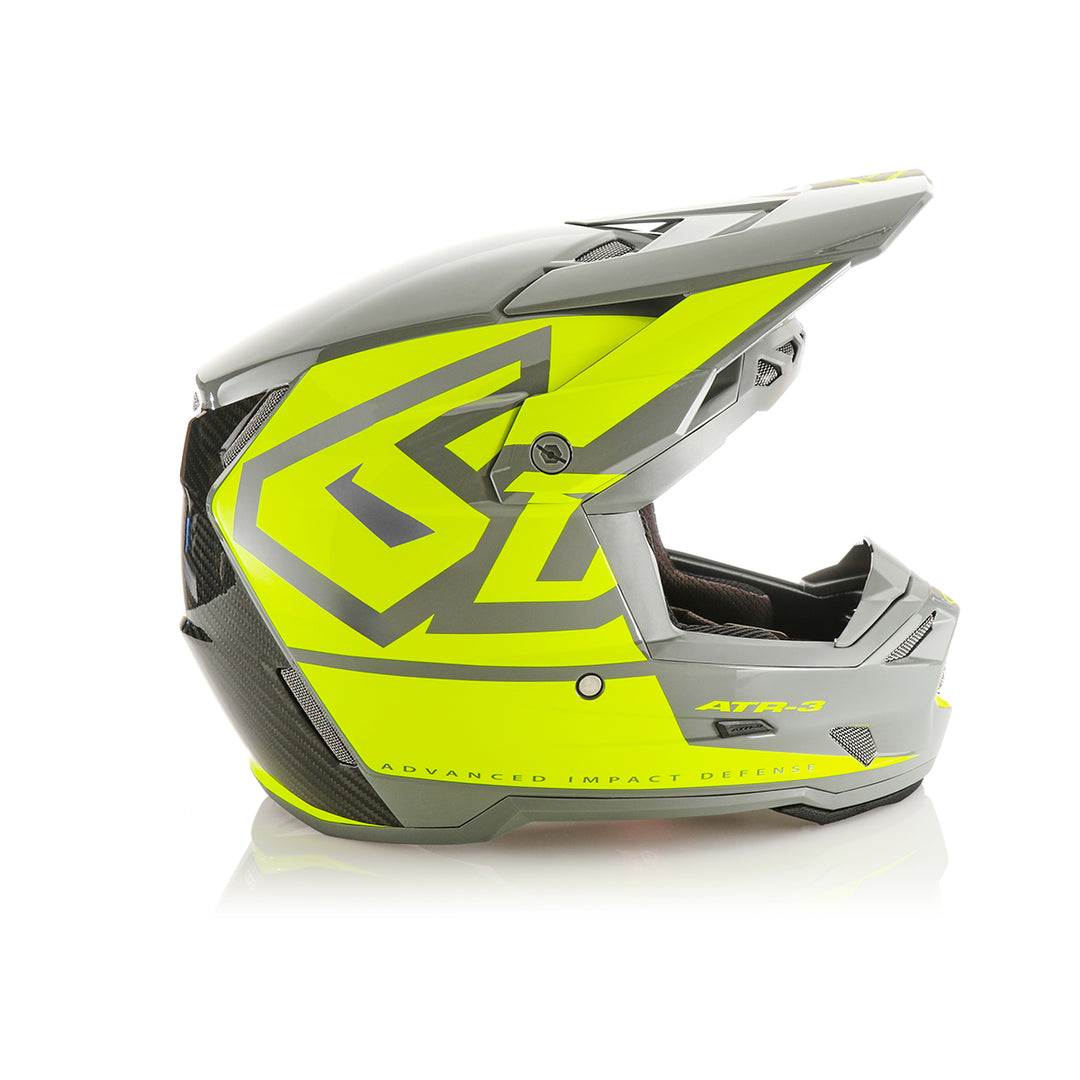 6D ATR-3 Hex Gloss Neon Yellow Helmet