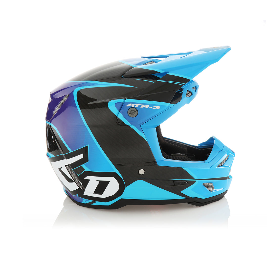 6D ATR-3 Wave Gloss Cyan/Blue/Purple Helmet