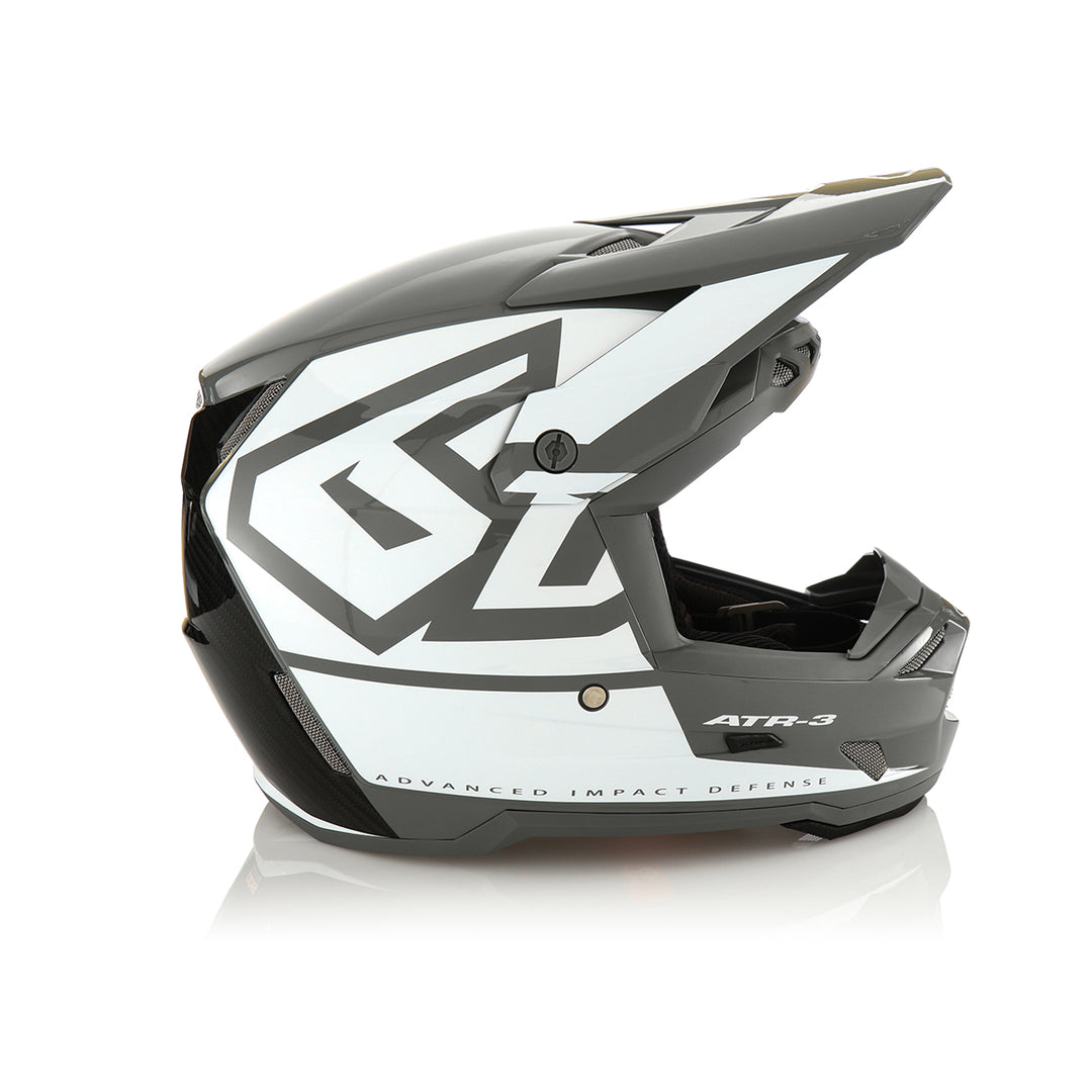 6D ATR-3 Hex Gloss White Helmet