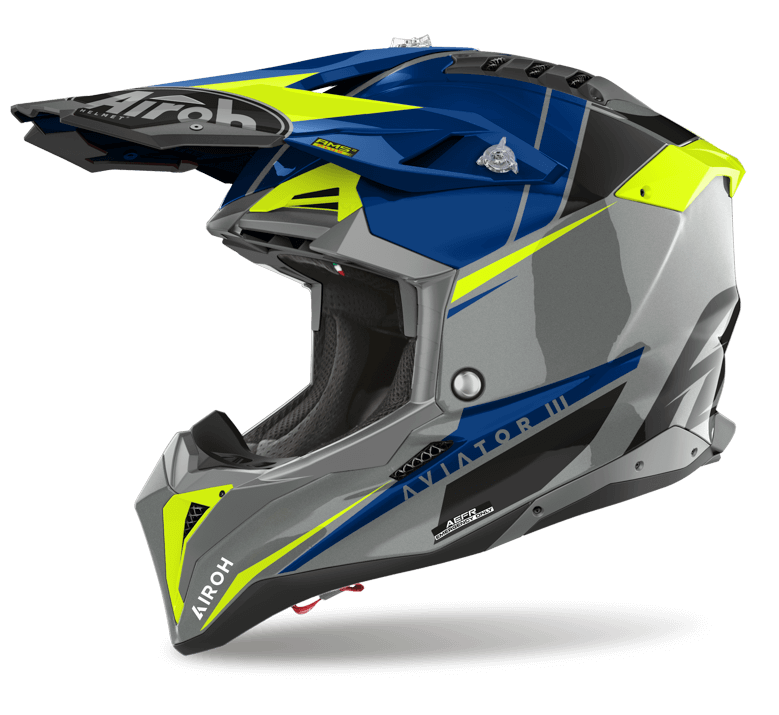 Airoh Aviator 3 Push Gloss Blue Helmet